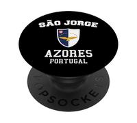 São Jorge Drapeau des Açores - Souvenir de l'île de São Jorge Portugal PopSockets PopGrip Adhésif