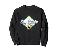 Sao Paulo au Brésil Design Vintage avec Souvenir de Toucan Sweatshirt