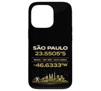 Sao Paulo Brésil coordonne Le Design Minimaliste de l'identité de la Ville Coque pour iPhone 13 Pro