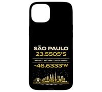 Sao Paulo Brésil coordonne Le Design Minimaliste de l'identité de la Ville Coque pour iPhone 15 Plus