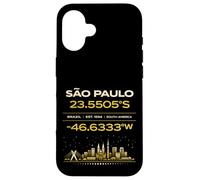 Sao Paulo Brésil coordonne Le Design Minimaliste de l'identité de la Ville Coque pour iPhone 16