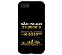 Sao Paulo Brésil coordonne Le Design Minimaliste de l'identité de la Ville Coque pour iPhone SE (2020) / 7/8