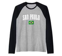 Sao Paulo Brésil Drapeau Brésil Pride Manche Raglan