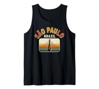 São Paulo Brésil Rétro Vintage Skyline Ponte Estaiada Bridge Débardeur