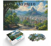 Sao Paulo Cityscape, Puzzle Classique 1000 Pièces, 1000pcs (40x28cm) | Pour les loisirs pendant les fêtes : ce puzzle adulte 1000 pièces convient aux soirées tranquilles de l'Avent.
