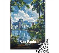 Sao Paulo Cityscape, Puzzle Classique Adulte 1000 Pièces, 52x38cm/1000pcs | Pour la période de l'Avent : ce puzzle adulte 1000 pièces se prête aux moments tranquilles entre les fêtes.