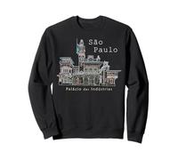 São Paulo, dessin à la main Palais de l'Industrie, Brésil Sweatshirt