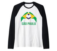 Sao Paulo Drapeau Brésil Ville Brésil Manche Raglan