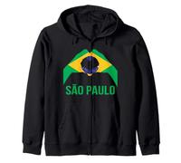 Sao Paulo Drapeau Brésil Ville Brésil Sweat à Capuche