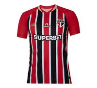 Sao Paulo FC Homme New Balance Away Short Sleeve Jersey en Noir/Rouge, Polyester, Taille S