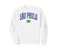 Sao Paulo T-Shirt Vintage Motif Drapeau du Brésil Sweatshirt