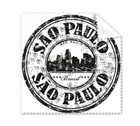 Sao Paulo Ville d'encre Peinture Slogan Brésil Culturel Element Lunettes Chiffon Chiffon de Nettoyage Cadeau Nettoyant pour écran de téléphone 5 pcs