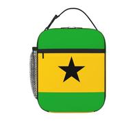 Sao Tome and Principe Drapeau Sac À Repas Pour Femmes Large Ouverture Organisateur Repas Portable Poche Boîte À Repa Adultes Pique-Nique Plage Travail