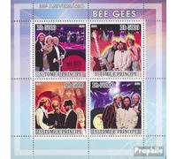 Sao Tome e Principe 3287-3290 Feuille Miniature (complète. édition) neuf avec Gomme Originale ** MNH 2008 Bee gees - Musikstars (Timbres pour Les collectionneurs) Musique/Danse