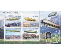 Sao Tome e Principe 3601-3604 Feuille Miniature (complète. édition) Neuf avec Gomme Originale ** MNH 2008 dirigeables (Timbres pour Les collectionneurs) Avions/Ballons/Zeppelins/Aviation