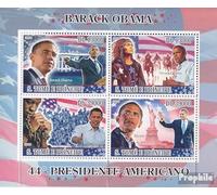Sao Tome e Principe 3772-3775 Feuille Miniature (complète. édition) Neuf avec Gomme Originale ** MNH 2008 président Barack Obama (Timbres pour Les collectionneurs) Drapeaux/Armoiries/Cartes