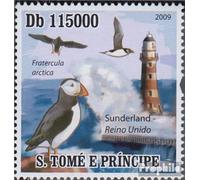 Sao Tome e Principe 4215 (complète.Edition.) Neuf avec Gomme Originale ** MNH 2009 Oiseaux et phares Dehors Tous WEL (Timbres pour Les collectionneurs) Les phares