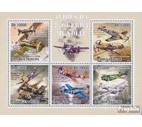 Sao Tome e Principe 4321-4325 Feuille Miniature (complète. édition) neuf avec Gomme Originale ** MNH 2010 Aéronefs de Seconde Guerre Mondiale (Timbres pour Les collectionneurs) Militaire/Chevalier