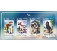 Sao Tome e Principe 5825-5828 Feuille Miniature (complète. édition) Neuf avec Gomme Originale ** MNH 2014 Chiens (Timbres pour Les collectionneurs) Chiens/Loups/hyènes