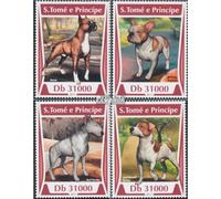 Sao Tome e Principe 7254-7257 (complète. édition) Neuf avec Gomme Originale ** MNH 2017 Chiens (Timbres pour Les collectionneurs) Chiens/Loups/hyènes