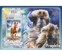 Sao Tome e Principe Bloc-Feuillet 1021 (complète. édition) Neuf avec Gomme Originale ** MNH 2014 Chiens (Timbres pour Les collectionneurs) Chiens/Loups/hyènes