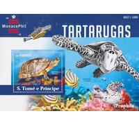 Sao Tome e Principe Bloc-Feuillet 1118 (complète. édition) Neuf avec Gomme Originale ** MNH 2015 Tortues (Timbres pour Les collectionneurs) Amphibiens/Reptiles/Dinosaure