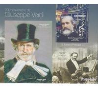 Sao Tome e Principe Bloc-Feuillet 854 (complète. édition) Neuf avec Gomme Originale ** MNH 2013 Giuseppe Verdi (Timbres pour Les collectionneurs) Musique/Danse