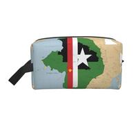 Sao Tomé-et-Principe Drapeau Map03 Trousse de toilette de voyage pour homme, grande capacité, blanc, Taille unique