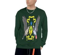 Sao Tomé-et-Principe Emblème National Patriotique Emblème National Graphique Sweat À Capuche Hoodie Homme Sweat avec Poches Col Rond pour Usage Quotidien Activités De Loisirs Plein Air Pique-Niques