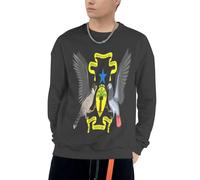 Sao Tomé-et-Principe Emblème National Patriotique Emblème National Graphique Sweat À Capuche Hoodie Homme Sweat avec Poches Col Rond pour Usage Quotidien Activités De Loisirs Plein Air Pique-Niques