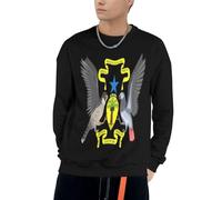 Sao Tomé-et-Principe Emblème National Patriotique Emblème National Graphique Sweat À Capuche Hoodie Homme Sweat avec Poches Col Rond pour Usage Quotidien Activités De Loisirs Plein Air Pique-Niques