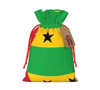 Sao Tomé-et-Principe - Sacs de Noël avec cordons de serrage - Motif drapeau de Sao Tomé et Principe - Sacs à friandises de Noël - Sacs de fête S