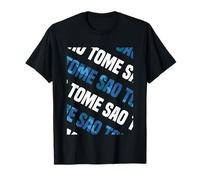 Sao Tomé Motif Camouflage Bleu T-Shirt