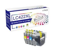 SAOGERUL LC422XL LC422 Cartouches d'encre De Remplacement pour Brother LC422XLBK LC422XLC LC422XLM LC422XLY La Cartouche d'encre pour MFC-J5340DW J5345DW MFC-J57400DW J6540DW J69400W,4 Color-1 Set