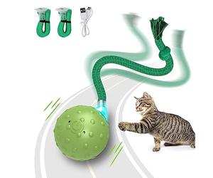Saolife Jouet interactif pour chat, jouet électrique activé par le mouvement, jouet pour chat/chaton, animal de compagnie, teaser automatique intelligent, rechargeable par USB