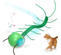 Saolife Jouets interactifs pour chats d'intérieur, balle de chat mobile avec queue, roulement rapide sur la moquette, jouet à activation de mouvement pour chats adultes d'intérieur ennuyés