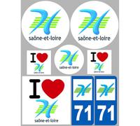 Saône Et Loire (8 Autocollants Variés) - Sticker/Autocollant