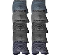 SaoTi Lot de 12 boxers en microfibre pour homme sans couture, doux et confortable, coloré moderne, Lot de 12 boxers à rayures, M/L