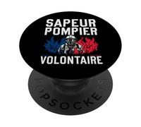 Sapeur Pompier Volontaire pour nos Héros Pompier Homme Femme PopSockets PopGrip Interchangeable