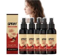 Sapfron Hair Blackening Spray With Polygonum Multiflorum & Ginger Root Extracts - Soins aux cheveux à base de plantes pour la nutrition quotidienne, améliorer la sécheresse et le croûté (5)