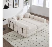 Sapgaks Canapé de Compression, canapé Librement combinable, canapé Transformable, équipé d'un Espace de Stockage et de Fonctions modulaires: emballé sous Vide, Facile à Monter (Beige)