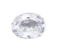 Saphir blanc naturel de 4,25 Ratti / 3,25 carats - Pierre de naissance Pukhraj sécurisée - Pierre précieuse en vrac certifiée par un laboratoire |4460|-B0C81QPZMRNAMZ