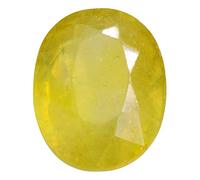 Saphir jaune certifié 10,00 carat/ct Pukhraj/Pookhraj/Pokhraj Pierre précieuse astrologique avec rapport de test en laboratoire AMZ16114