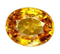Saphir jaune certifié de qualité Ceylan Pukhraj - Pierre précieuse naturelle certifiée 3,50 carats/carat - Qualité Aaa - B0BMQ2M8MRNAMZ