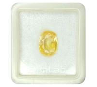 Saphir jaune de Ceylone non chauffé non traité Pukhraj Pierre originale certifiée 9,25 Ratti - 8,15 carats - Pierre précieuse naturelle pour homme et femme - B0D6BCDJDN