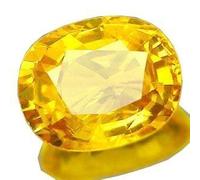 Saphir jaune de culture de qualité supérieure de Ceyon de 4,25 Ratti / 3,00 carats - Pierre de naissance I Pukhraj - Pierre précieuse en vrac certifiée par un laboratoire | 4597|-B0C81TVT-01