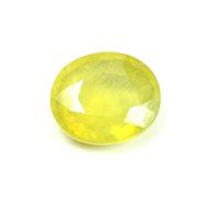 Saphir jaune naturel de 4,75 carats - Pierre de naissance originale - Pierre précieuse certifiée en laboratoire - Pour homme ou femme - B0C9TT2F-M1