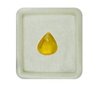 Saphir jaune naturel en vrac, petite pierre précieuse facettée en forme de poire, guérison des chakras, pierre de naissance, signe astrologique, bijoux, 2 carats