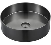 Sapho Aurum lavabo 38x38 cm ronde à poser anthracite AU101