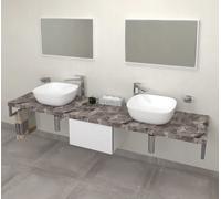 Sapho Avice plan de travail 220x49.5 cm gris AV2210